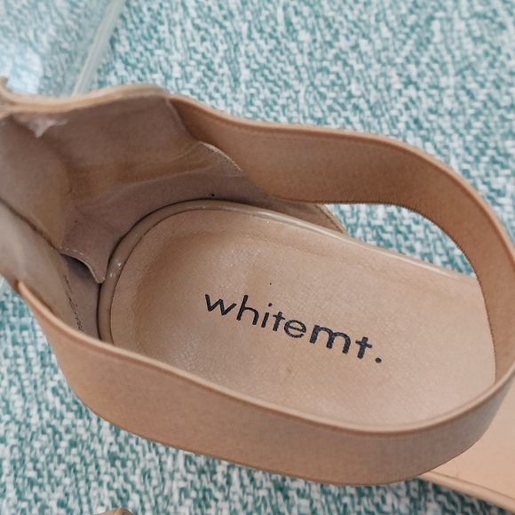 Beige Patent Dressy Sandals with Ankle Strap, sz 12 - Picture 9 of 10